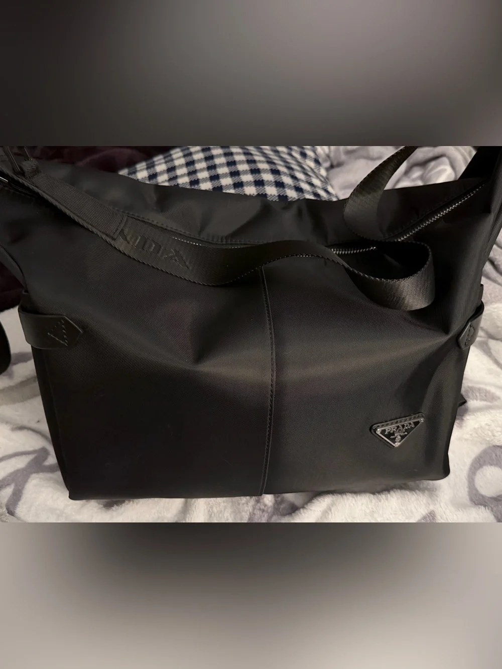Source Unknown Black Nylon Crossbody Shoulder Bag